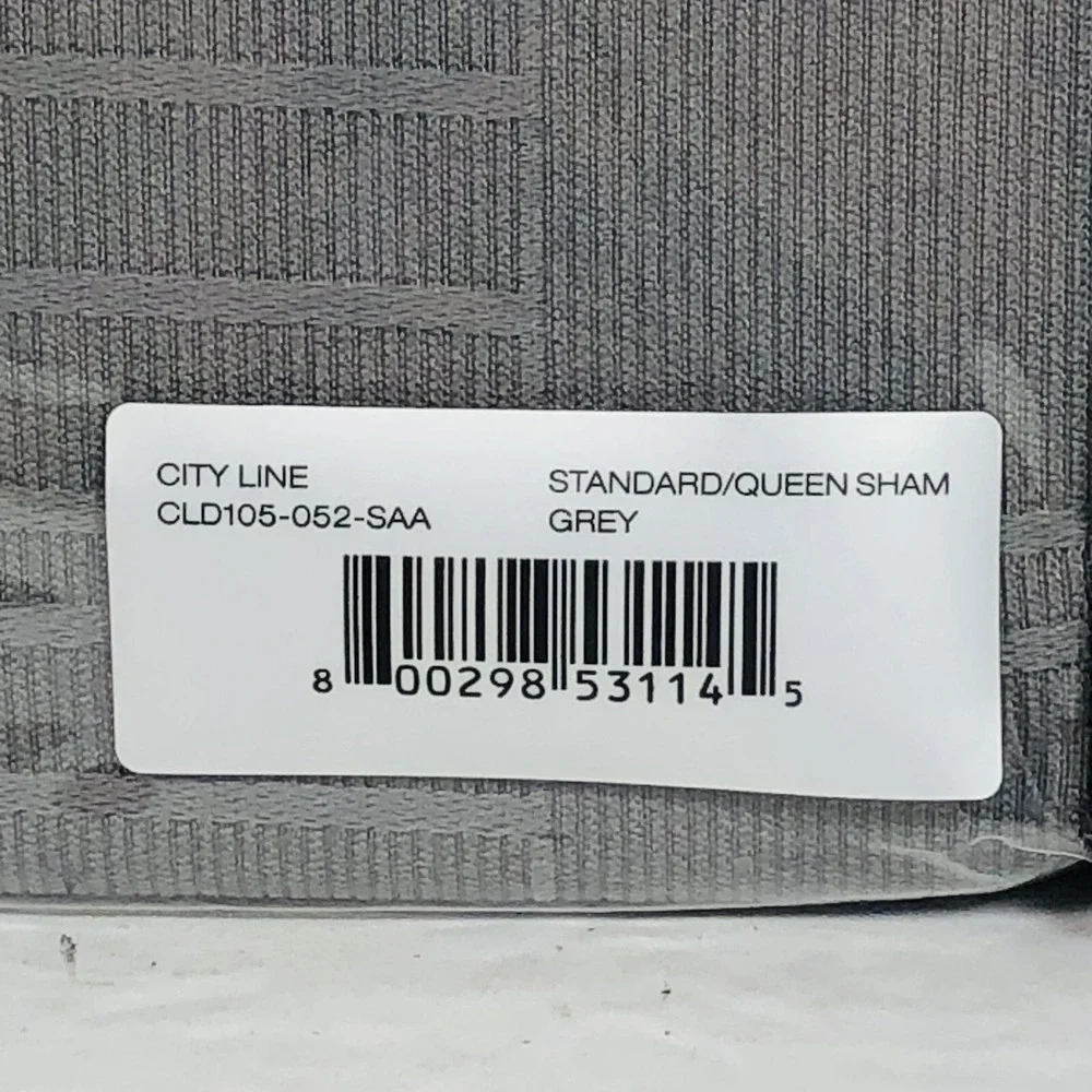 New Grey Dkny City Line Sham‎ Standard Size Fast Shipping 20